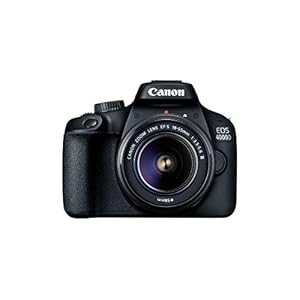 Canon EOS 4000D DSLR Camera and EF-S 18-55 mm f/3.5-5.6 III Lens – Black
