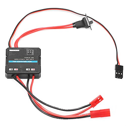 Electronic Speed Controller, Waterproof 40A RC Brushed ESC with Three ...