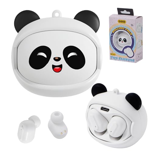 FEFURS Kids Wireless Earbuds with Rotating Chaging Case Panda Wireless Bluetooth...