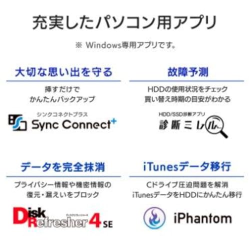 アイ・オー・データ HDD-UTL4KB テレビ録画&パソコン両対応 外付けハードディスク 4TB の商品画像 3