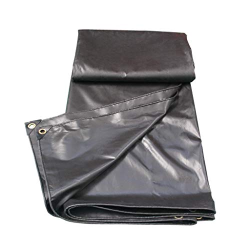 Preisvergleich Produktbild Garten Gartenarbeit Abdeckplanen Kreative PVC Regen Tuch Wasserdichte Sonnenschutzplane Shading Tarps Beschichtete Polyester Leinwand Lkw Tarps Zeltplane Abdeckplanen ( Color : Black , Größe : 3*4M )