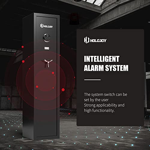 Holojoy 7-9 Fireproof Biometric Rifle Safes For Home Gun Safe For Rifles And Pistols Large Gun Cabinet Gun Safes For Rifles And Shotguns Gun Locker #TOP4