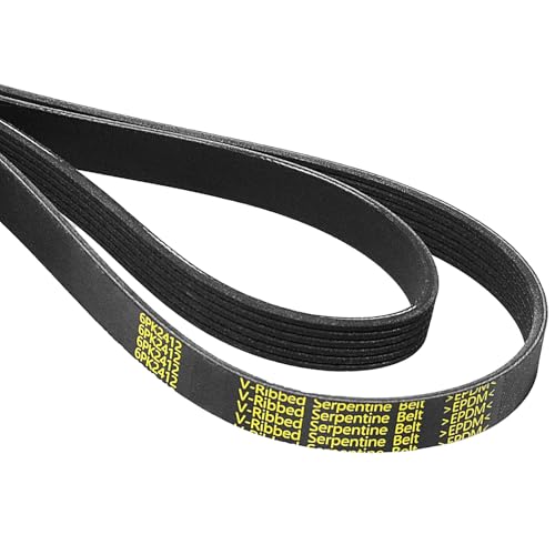 Image of 6PK2415 Serpentine Belt V-Ribbed Drive Belt for 05-09 A4 Quattro,06-16 A6,11-16 SRX,02-06 Avalanche 2500,10-17 Equinox /Terrain V6,01-07 Silverado 2500HD 3500,Replace K060950,5060950