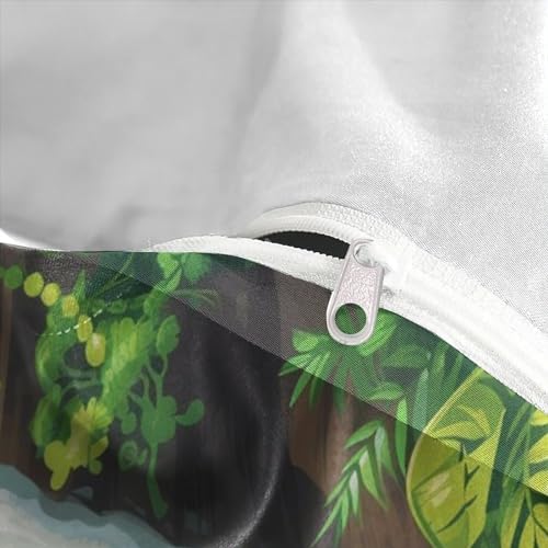 Housse de couette cascade en microfibre anti-plis et facile à enfiler - 8