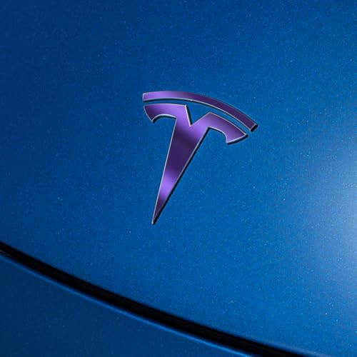 Image of IPG Compatible with Model Y Decal (8 Logo Set) Stickers Set Personalize Your Vehicle (Metallic Purple)