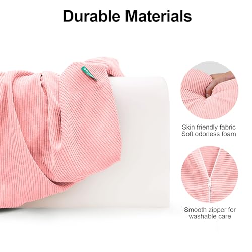 Image of AEOCOO Bed Bumpers for Toddlers, Size 2.3 Ft, Toddler Bed Rail Bumper Protector for Loft Beds & Bunk Beds, Bed Rail Height Extender Bed Guardrail, Anti-Bump | Fall Prevention, Pink