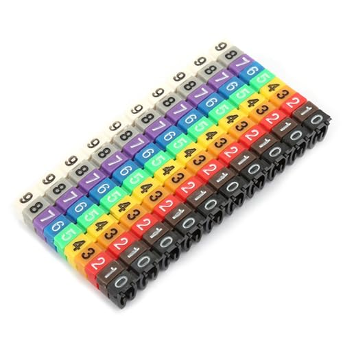 Câbles à code couleur identifiés par marqueur de câbles en plastique 100pcs