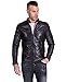 Produktbild D'Arienzo Lederjacke Herren schwarz Bikerjacke Motorrad Echtleder Made in Italy Hamilton schwarz/50