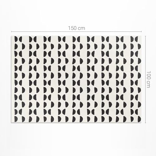 Tapis d'extérieur 100x150 cm PVC rectangle irrégulier pour terrasse - 4