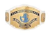 New Intercontinental World Heavyweight Wrestling Championship Belt - Intercontinental White Adult Size Wrestling Fan Title Belt 2mm