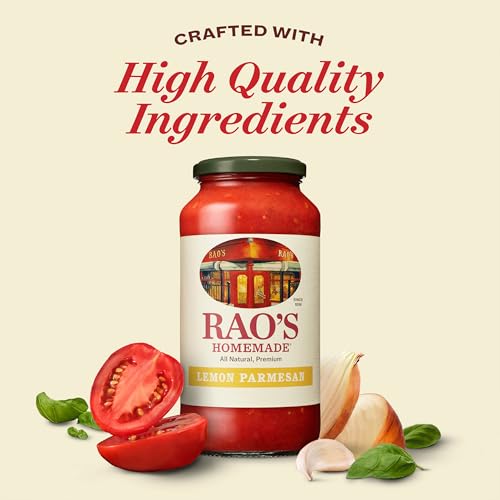 Image of Rao's Homemade Lemon Marinara Sauce, 24 oz, Tomato Sauce, All Purpose, Keto Friendly, Premium Quality, Tomatoes from Italy and Olive Oil (Pack of 4)