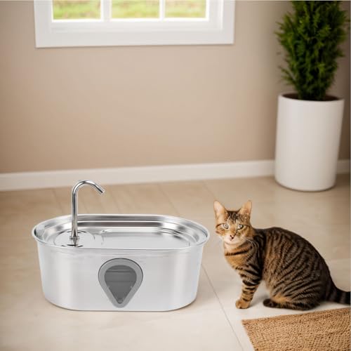 Fuente para gatos de acero inoxidable 304, 35 L miniatura 3