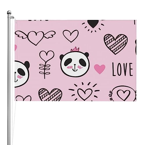 Drapeau amusant panda rose idée cadeau originale pour décoration intérieure et événements