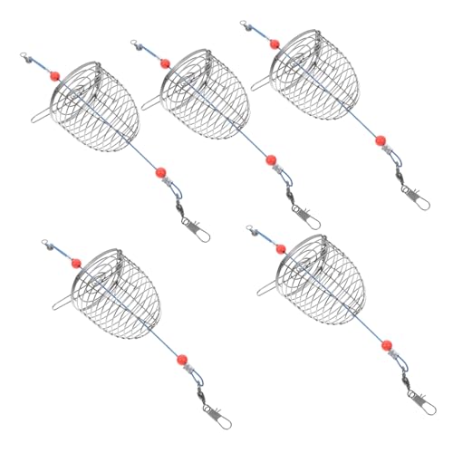 POPETPOP 5Pcs Fishing Basket Lightweight Fishing Lure Cage for EEL Crab Shrimp Lobster Durable Bait Accessory for Outdoor