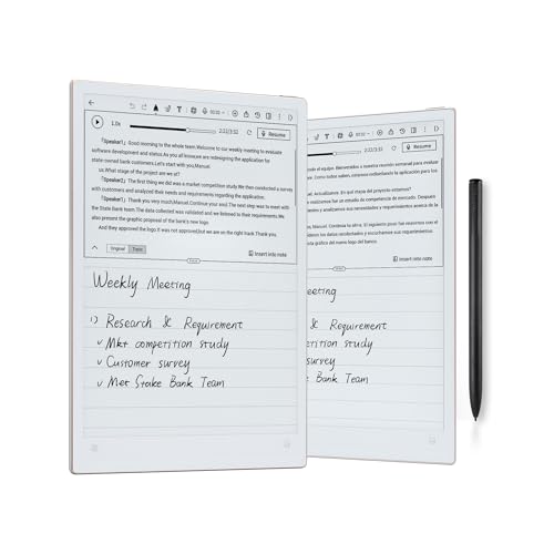 Image of iFLYTEK AINOTE 2 Paper Tablet, 10.65 inch Electronic Notebook with Pen, 4.2mm Ultrathin Note Taking Tablet Powered by ChatGPT, 18-Language Transcription Support, Google Play Compatible