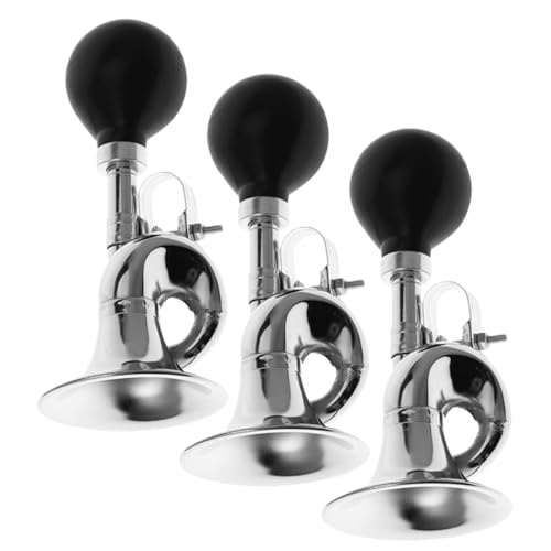 GAROZATION 3Pcs Loud Bike Horn High Decibel Portable Horn for Bicycles Easy Installation Handlebar Accessory Enhances Safety for Adults Riding Traffic