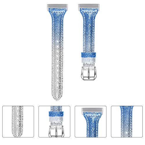 UKCOCO Pulseira de RelÃ³gio de Couro Bling Glitter AjustÃ¡vel SubstituiÃ§Ãµes Pulseira de RelÃ³gio d