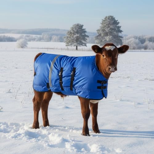 Manta de cabra impermeable y abrigo termico para becerros y corderos 5