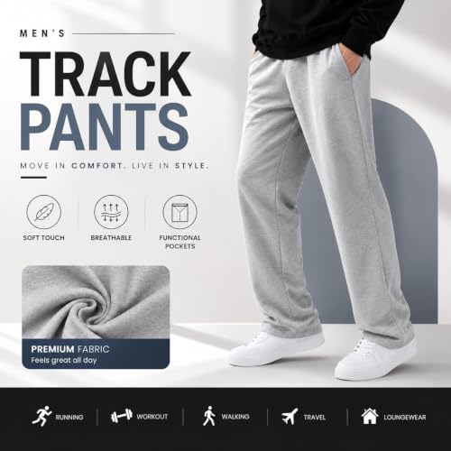 Image of The Startup Track Pants for Man | Baggy Trackpants for Men | Straight Fit Mens Trackpants & Joggers, Cotton Gym Lowers for Men | Lightweight Breathable Mens Bottom Wear | Lowers for Man