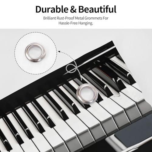 Drapeau de jardin touches de piano double face avec œillets - 4
