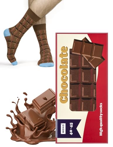 soxo Schokolade Geschenke Für Frauen Damen Socken Herren Lustige Geschenk Für Männer 40-45 Chocolate Herren 1 Paar