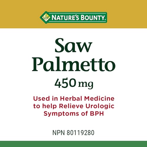 Nature's Bounty Saw Palmetto Pills and Herbal Health Supplement, Helps Relieve Urologic Symptoms, 450mg, 100 Capsules, Multi-colored - Image 3