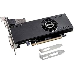 QTHREE Radeon RX 550 Low Profile Tarjeta Grafica, 4GB GDDR5 128-bit, DVI-D, HDMI, VGA, PCI Express x8, Tarjeta Vídeo PC, DirectX 12, Computer GPU