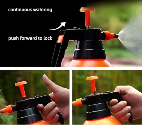 Image of Swadhin Plastic Unbreakable Watering Can for Plants 10 Litre Handheld Garden Spray Bottle Lightweight Water Sprayer Lawn Garden Spray Bottle Gardening Water Sprayer (Orange, 2 liters)