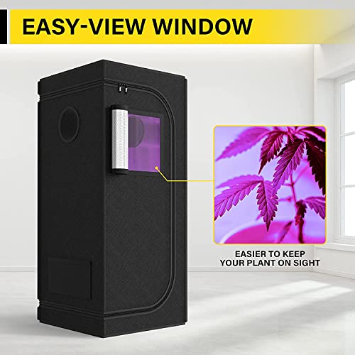 Ipower Grow Tent, 24"*24"*47" Growing Tents For Indoor Plant, High Reflective Mylar Grow Room With Observation Window And Removable Floor Tray For Plant Seedling, Propagation, Blossom #TOP1