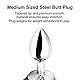 Edelstahl Analplug mit Fuchsschwanz ButtPlug Anus Masturbator Anal Sexspielzeug für Männer Spielzeug mit Faux Fox Tail, konische Spitze (Fuchsschwanz Buttplug)