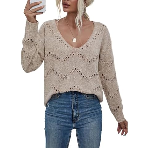 EVALESS Women's Crochet Pullover Sweater Cover