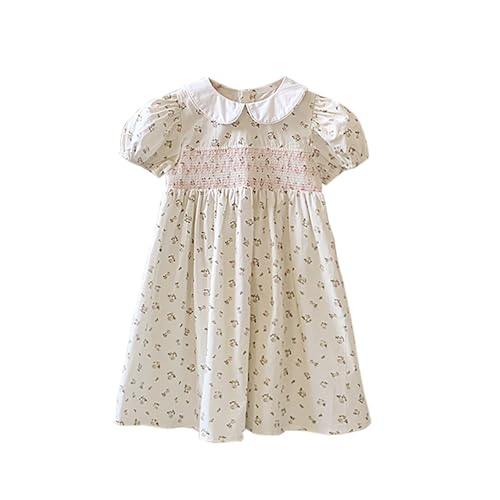 Magic Park 1-7Y Baby Girl Peter Pan Collar Dress Toddler Summer Dresses Kid A-line Skirt Girls Holidays Outfits