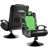 BraZen Kids Gaming Chairs for Kids Gaming Chair with Speakers Subwoofer Bluetooth Compatible All Games Consoles Small Junior Foldable Rocker Video Games Chairs Speakers British Brand Pride – Green