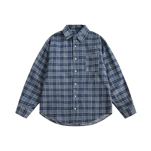 Chemise homme automne GUOYUXIAO à revers rétro et coupe décontractée