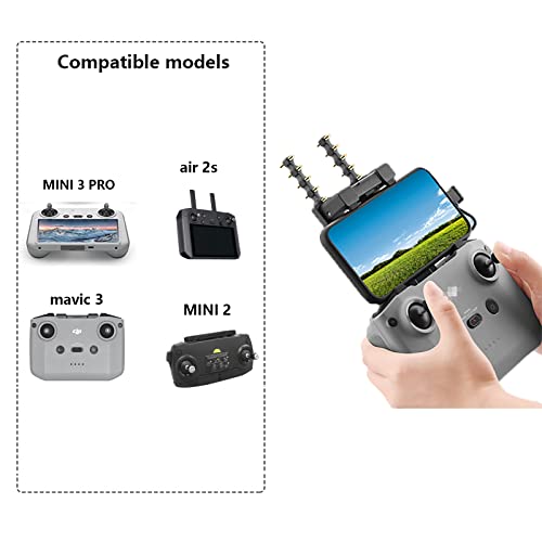 WANGCL 1Pair Yagi-UDA Antenna Signal Booster Range Extender Fit for DJI Mini 3 Pro/Mini 2/ Mavic Air 2 /Air 2S / Mavic 3 / Mavic Air 2 Drone Remote Controller Accessories-Black - Image 3