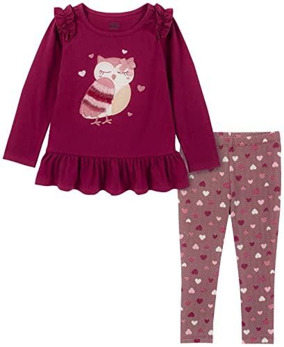 Image of Kids Headquarters Girls 2-Piece Tunic & Legging Set, Everyday Casual Wear, Ultra-Soft & Comfortable Fit