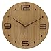 Produktbild BECANOE Wanduhr aus Holz, tickt nicht, 30,5 cm, leise, große 3D-Stereo-Nummer, für Zuhause/Küche/Büro/Schule, leicht zu lesen