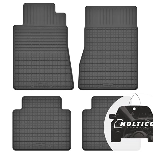Gummimatten mit Rand Auto Fußmatten Gummi Automatten Passgenau 4-teilig Set - passend für Mercedes...