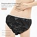 Elitzia Disposable Underwear Underpants One Time Use Beauty Salon Hotel Travel 50 Pcs Per Set ET004 (XL, Black)