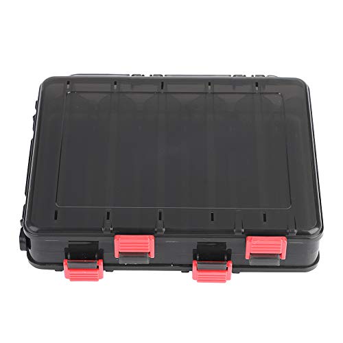 VGEBY Fishing Tackle Box, 10 Compartments Double-Side Bait Lure Storage Tool Fishing Accessory