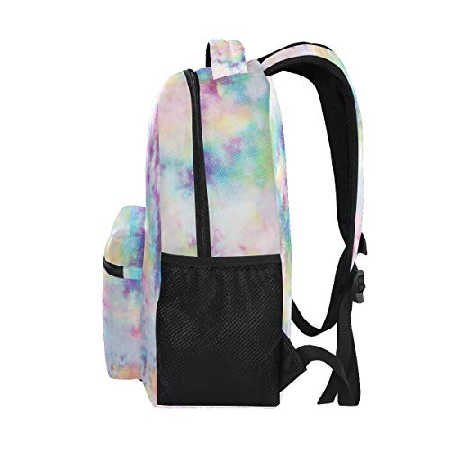 Grand sac à dos voyage et école rose tie-dye pour ordinateur portable, style moderne et urbain - 4
