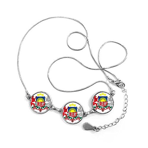 Lettonie symbole motif collier pendentif rond pour homme bijou culturel mixte