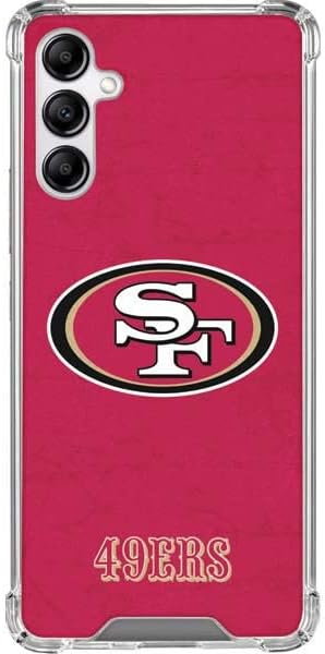 Skinit Clear Phone Case Compatible with Galaxy A14 5G - Officially Licensed NFL San Francisco 49ers Distressed Design