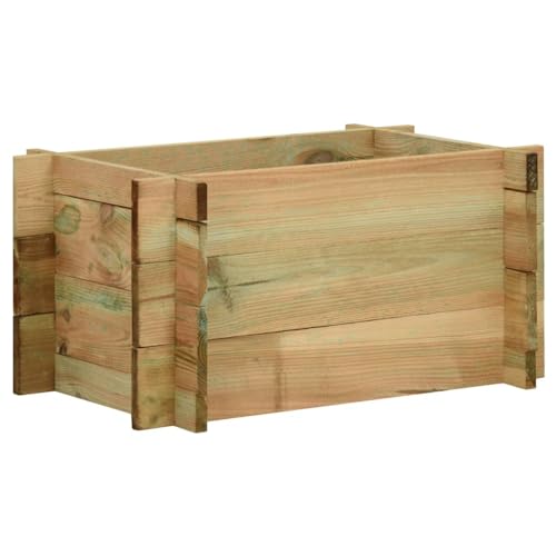 ZEYUAN Pflanzkübel Hochbeet, Palettenrahmen, Hochteich, Gemüsebeet, Kräuterregal Balkon, Blumenbeet, Kräuterspirale, Tomatenbeet, Pflanzhochbeet, Kiefernholz Imprägniert 40 cm