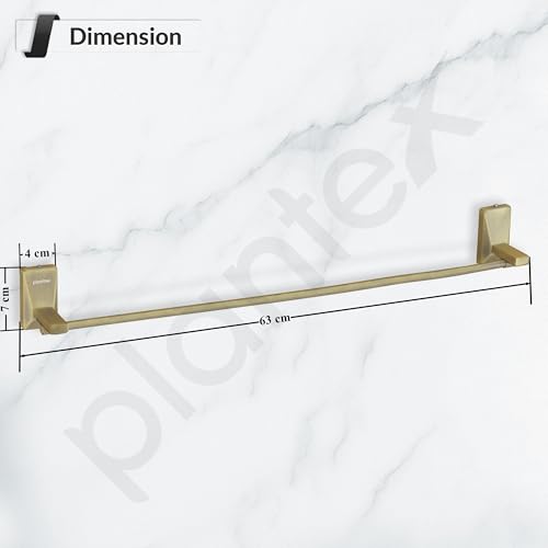 Image of Plantex 304 Grade Stainless Steel Single Towel Rod /Towel Hanger for Bathroom /Hand Towel Holder /Bathroom Accessories - Crystal (Brass Antique)