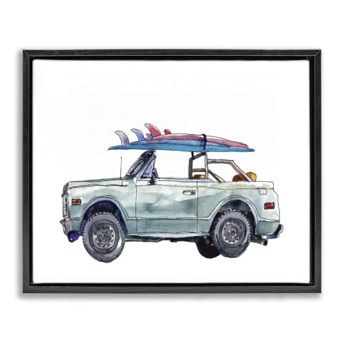 Beach Cruiser Surfboard Nautical, 16 x 20 Inch Canvas in Floater Frame