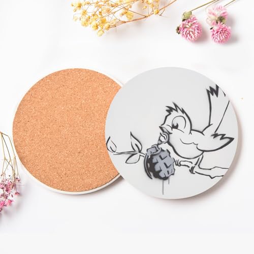Sous-verre céramique Banksy pour décorer votre table basse de salon - 4