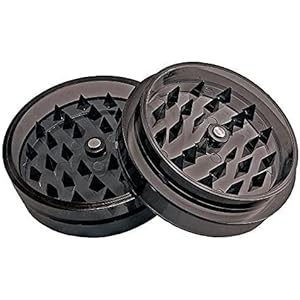 Acrylic 2pc Grinder with Magnet Smoke Color