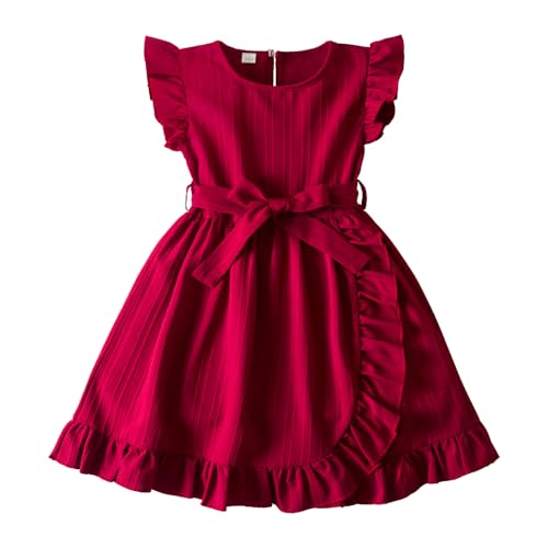 NNJXD Princess Girl Casual Dress Polka Dots Toddler Layered Tulle Kids Knit Clothing