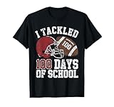 Abordé 100 días de escuela Fútbol americano 100 día Camiseta